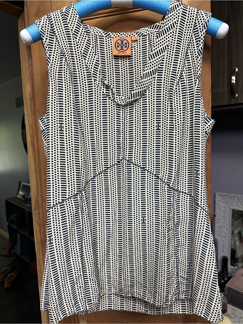 Tory Burch silk sleeveless blouse 8